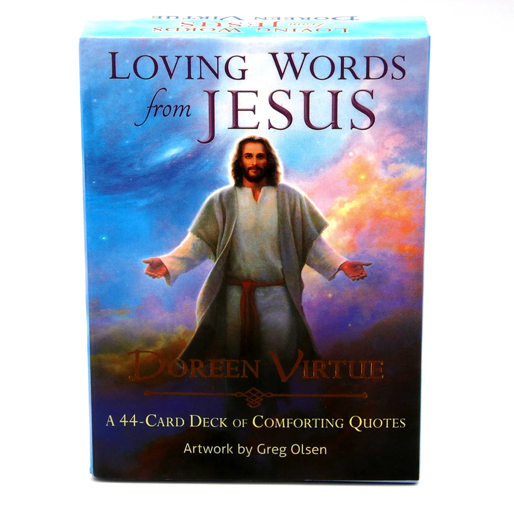Paroles d'amour de jésus: un jeu de cartes de 44 cartes Doreen vertu amour et Respect pour jésus et ses paroles inspirantes dans les évangiles