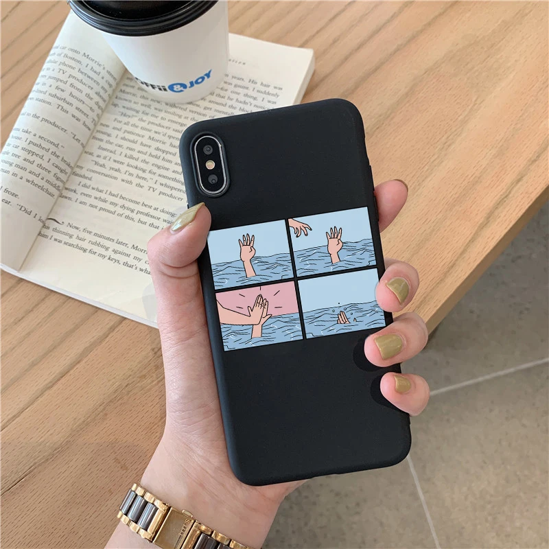 Чехол INS для телефона с забавными иллюстрациями iPhone 11 Pro Max 7 8 6s Plus X XR XS SE 2020