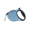 Automatic Retractable Leash for Pet, Blue and Pink Rhinestone, Bling Crystal Dog Leashes for Cat, Flat Line, 3M 5