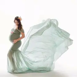PUDCOCO, женское платье на завязках для беременных, реквизит для фотосъемки, длинное платье для фотосессии, женское однотонное платье без Плеч
