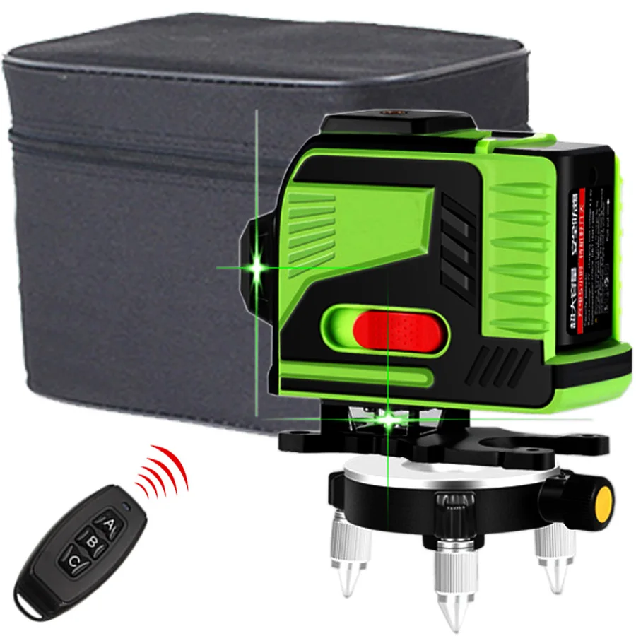 

Laser Level 12 Lines 3D Level Self-Leveling 360 Horizontal And Vertical Cross Super Powerful Green Laser Level