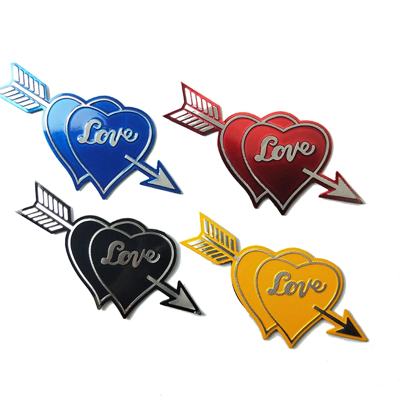 

Heart shape LOVE Aluminum Badge Emblem Car Styling decoration sticker
