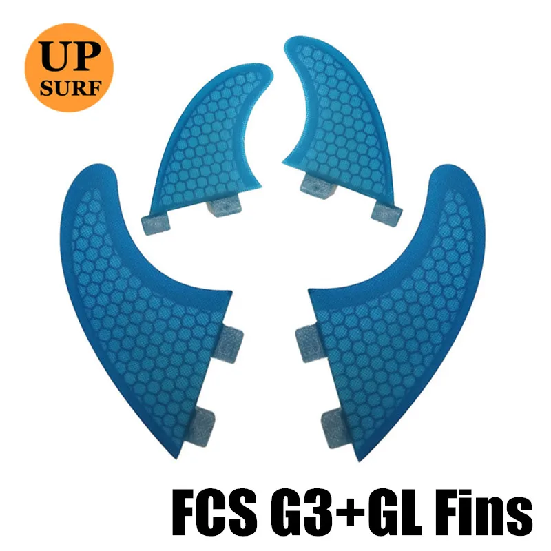 

Surf fins 4Pcs G3+GL FCS Fins Honeycomb Fibreglass Fins FCS Quilhas Fins G3 with GL upsurf
