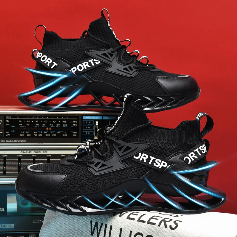 

Blade Running Shoes for Men Breathable Sneakers Design Antiskid Damping Outsole Good Quality Sport Shoes Training Jogging Shoes