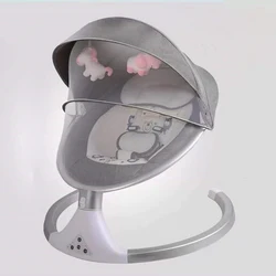 Chaise à bascule électrique avec télécommande pour bébé, chaise à bascule rechargeable pour nouveau né, avec musique, Bluetooth 