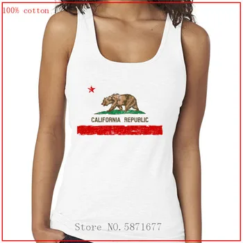 

Vintage Distressed California State Flag tank top shirts women vest tank tops shirts women blusas mujer de moda 2020 verano