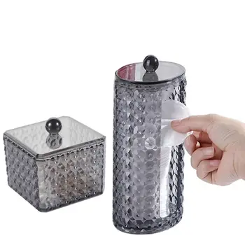 

Diamond Pattern Swab Box Cosmetic Box for Storage Lipstick Storing Box Square Swab Box