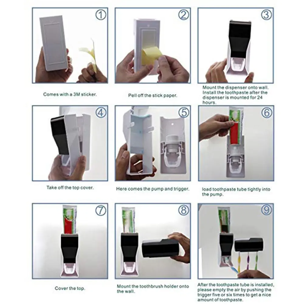 Creative Automatic Toothpaste DisPEnser Environmentally Friendly Bathroom Universal Degradable Plastic Toothpaste