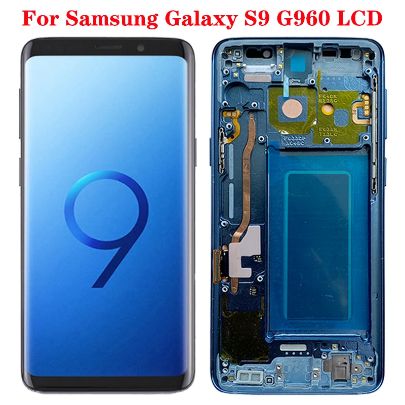 

SUPER AMOLED S9 экран для Samsung S9 G960 телефон ЖК-дисплей сенсорный экран с рамкой дигитайзер в сборе с мертвыми пикселями