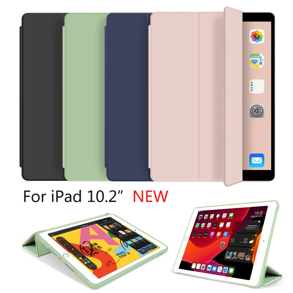 Для новых iPad 10,2 дюймов 7th Gen чехол с карандашом, ZVRUA тонкий трехслойный смарт-чехол из искусственной кожи с функцией пробуждения и сна