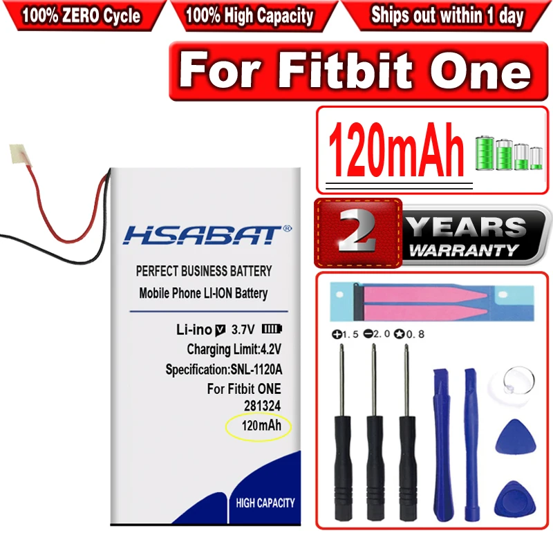 HSABAT 120mAh WL-FBT06 Battery for Fitbit One LSSP281324AB Smartband Smart Wristband New Li-Polymer Lithium Polymer Rechargeable |