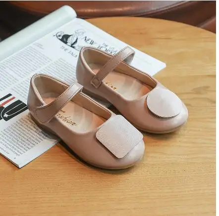 SZ071Pink Классическая кожаная обувь для девочек; обувь принцессы на плоской подошве для начальной школы; простая однотонная обувь с мягкой подошвой для маленьких девочек; SZ071 - Цвет: SZ071Pink