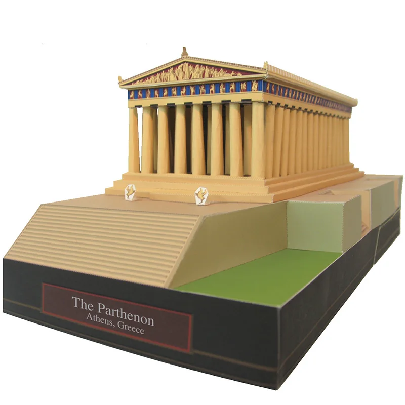 

Greece Parthenon Temple Folding Cutting Mini 3D Paper Model House Architectural Papercraft DIY Adult Handmade Craft Toys QD-163