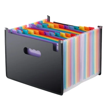

13/24 Pockets Expanding File Folder Works Accordion Office A4 Document Organizer LBShipping