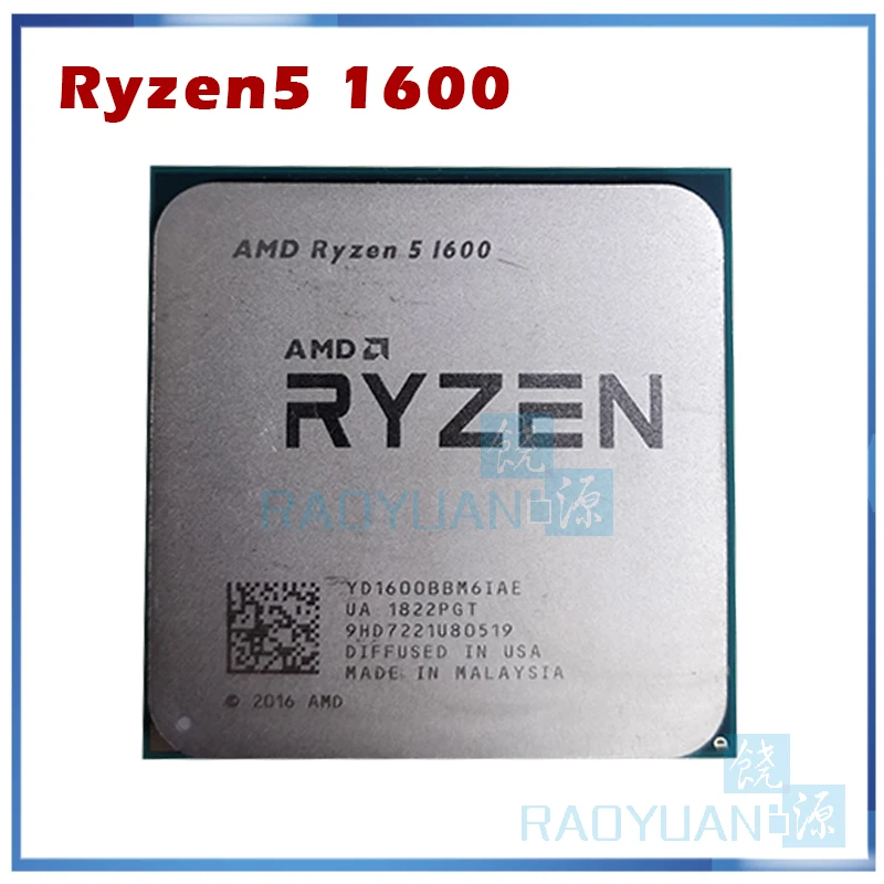 AMD procesador de CPU AMD Ryzen 5 1600 R5 1600 R5 PRO 1600 3,2 GHz, seis núcleos, 12 hilos, 65W, YD1600BBM6IAE YD160BBBM6IAE Socket AM4|CPUs| - AliExpress