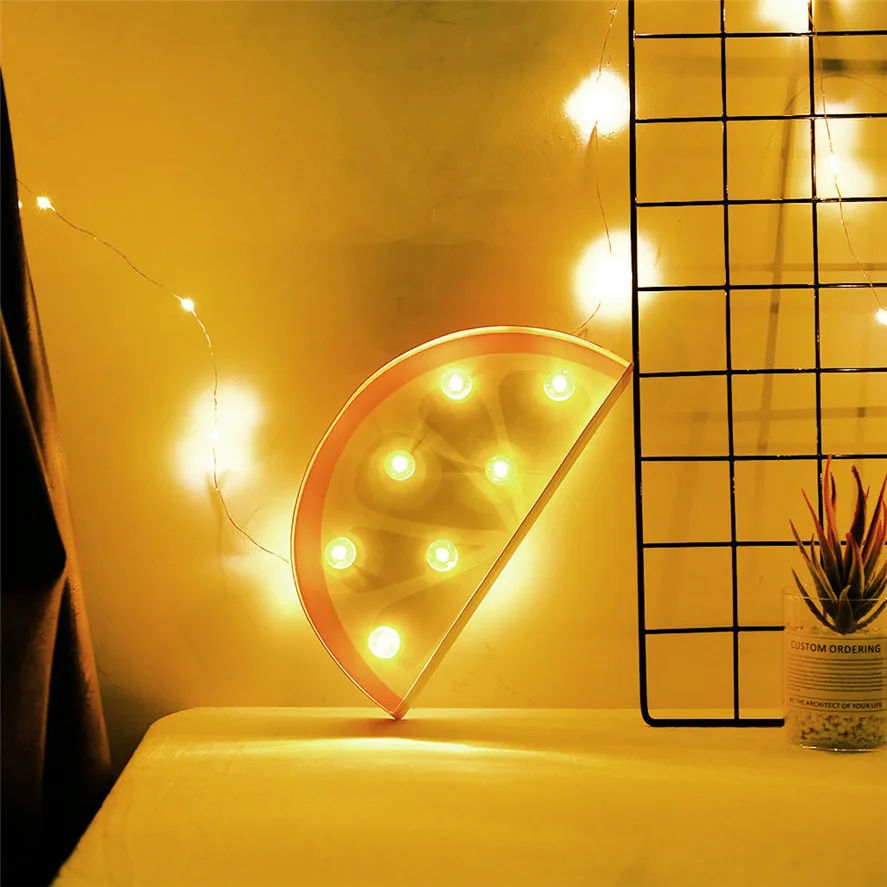New Party LED Fruit And Plant Shape Modeling Lamp Night Light 1PC Christmas Party Bedroom Decor Night Light 1008#30