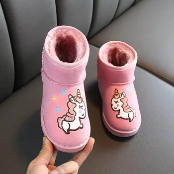 

Winter Cartoon Baby Girls Snow Boots Kids Cartoon Warm Plush Boots Children Girls Shoes