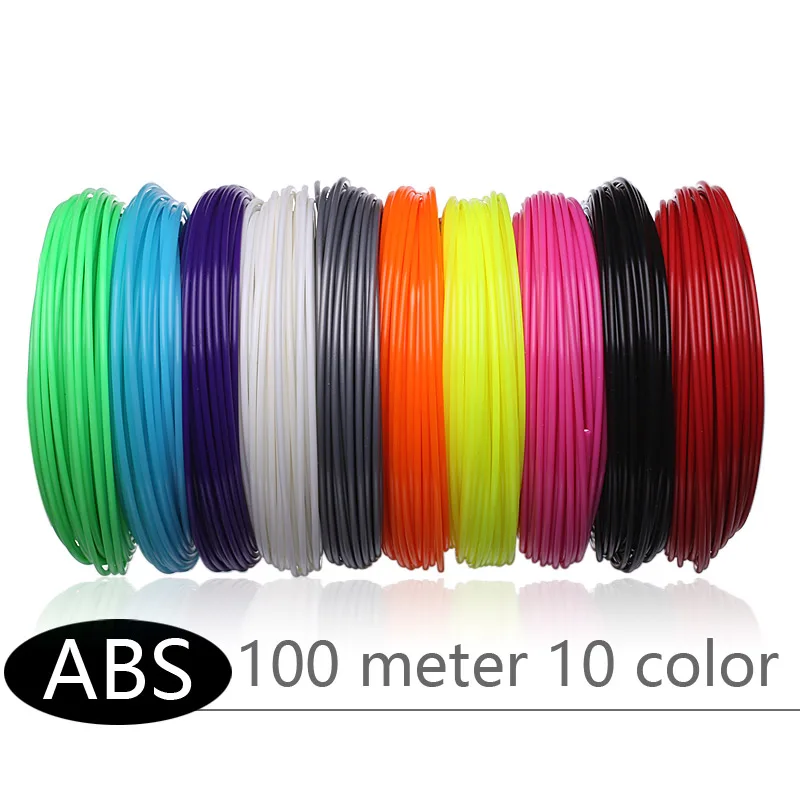 3D Printer Filaments 200 Meters 20 colors 3D Printing Pen Plastic Threads Wire 1.75 mm Printer Consumables 3 D Pen Filament ABS 