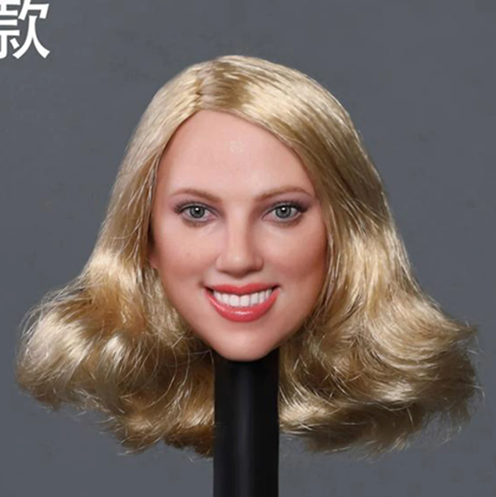 GACTOYS GC033 1/6 Европа США Красота Девушка Шарлиз Терон голова Скарлетт Юханссон улыбка девушка голова резьба для 12 дюймов тела