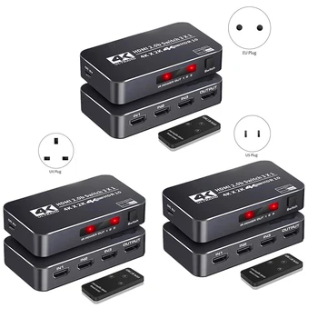 

4K HDR HDMI Switch 3 Ports HDMI 2.0 Switcher Selector with IR Wireless Remote, Supports UltraHD Dolby Vision