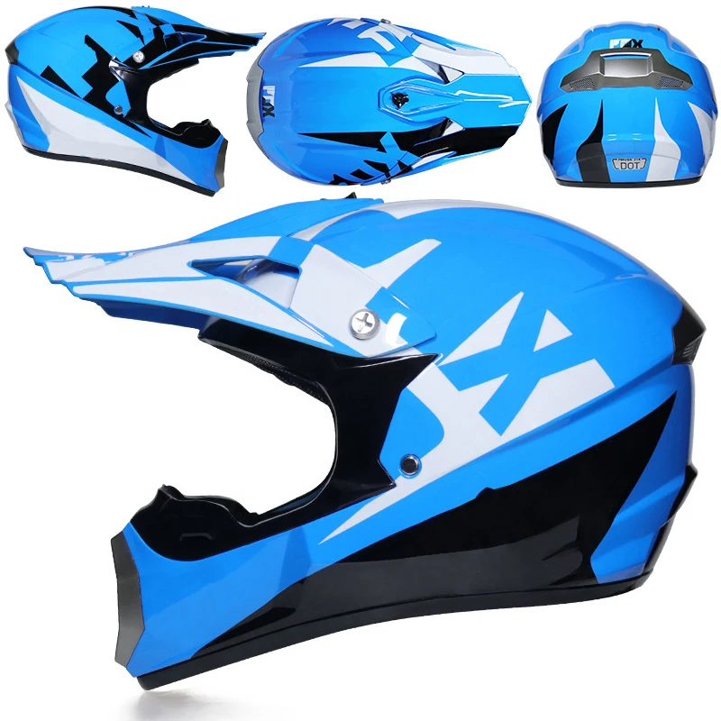 Гоночный внедорожный мотоциклетный шлем DOT Motocross rbike Dirt Bike Полный лицевой шлем Moto Casco Винтаж Casco Мотокросс 3 Подарки - Цвет: 17