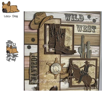 

Cowboy Series Metal Cutting Dies Scrapbooking Stencil DIY Decorative Craft Embossing Die Cuts Card Making New Dies For 2019