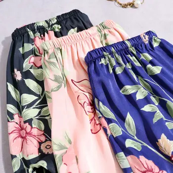 

Ladies' home pants Summer thin mosquito pants Lace household pants 9 minutes air conditioning pants