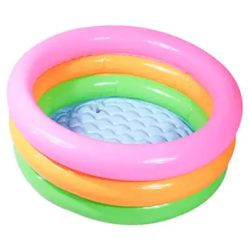 

1pc Inflatable Round Pool Bathtub PVC Thickened Water Mattress Three Color Tricyclic Swimming Pool for Children Kids