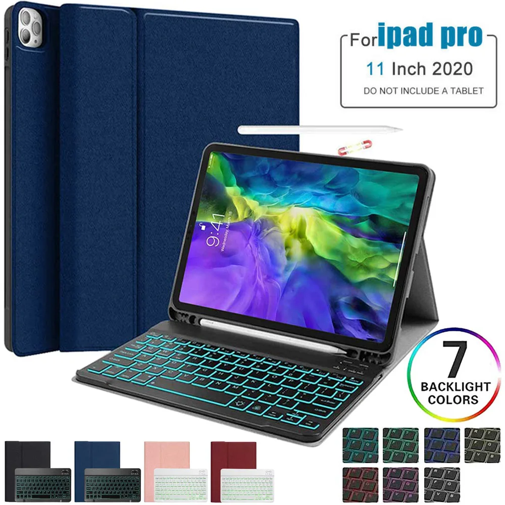 

Keyboard For iPad Pro 11 2020 Case With Backlit Keyboard Leather Smart Wake Sleep Shell For iPad Pro 2020 11 With Pencil Holder