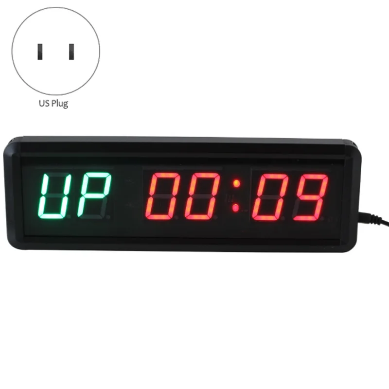 Gym Timer 1.5 inch High Character Interval Clock for Workouts Size 11X3.5X1.4Inch W/Remote Indoor ONLY US Standard Plug