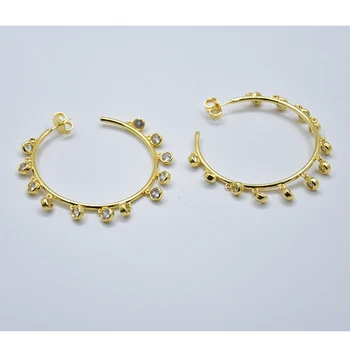 

LODANY European and American fashion big circle earrings smart and shiny Zircon Earrings