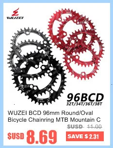 Wuzei Road Bicylcle 110BCD 35/50T Овальный Звездочка комплект велосипед 7075-T6 сплав Сверхлегкий эллипс восхождение Мощность передняя Звездочка пластина