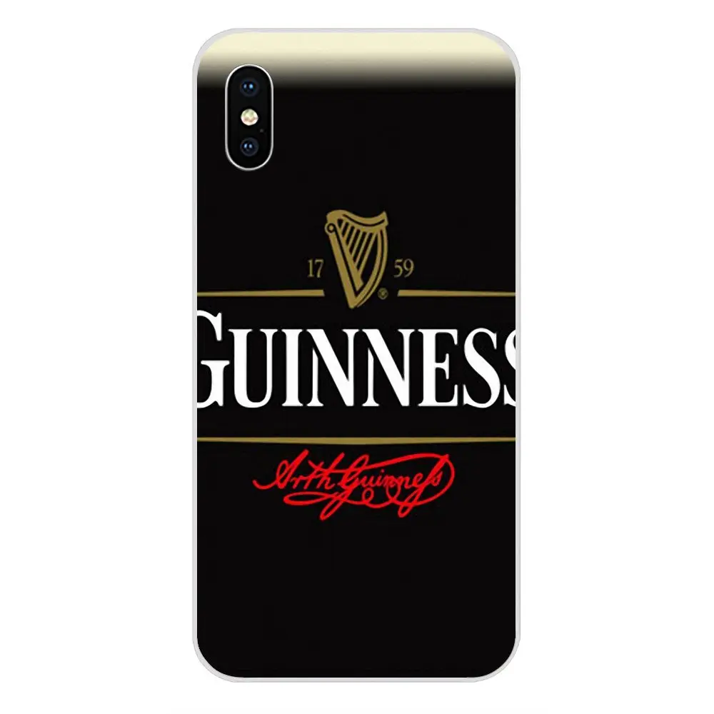 Мягкий чехол из ТПУ для Apple iPhone 4 4s 5 5C 5S SE 6 6S 7 8 Plus X XS Max XR Guinness еда напитки фирменный