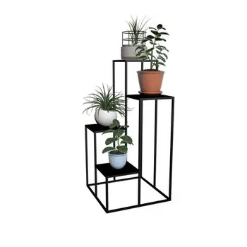 

Wrought Iron Flower Stand Solid Wood Multi-layer Living Room Indoor Flower Shelf Balcony Ground Green Radish Meat Pot Rack Plant