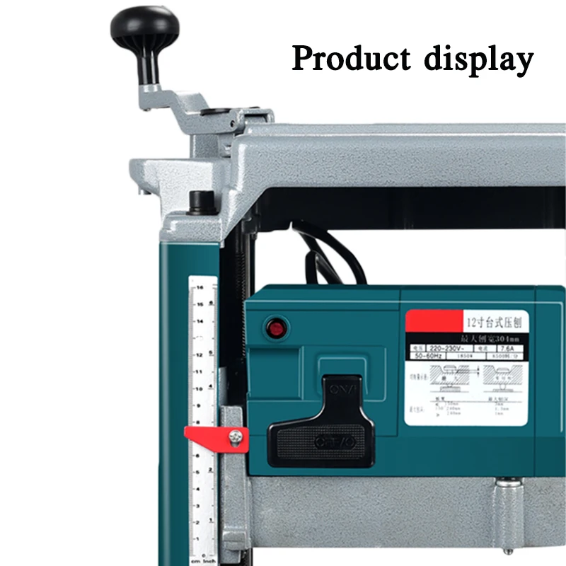 12 inch desktop planer electromechanical planer small household press planer single side high power woodworking power tool 4