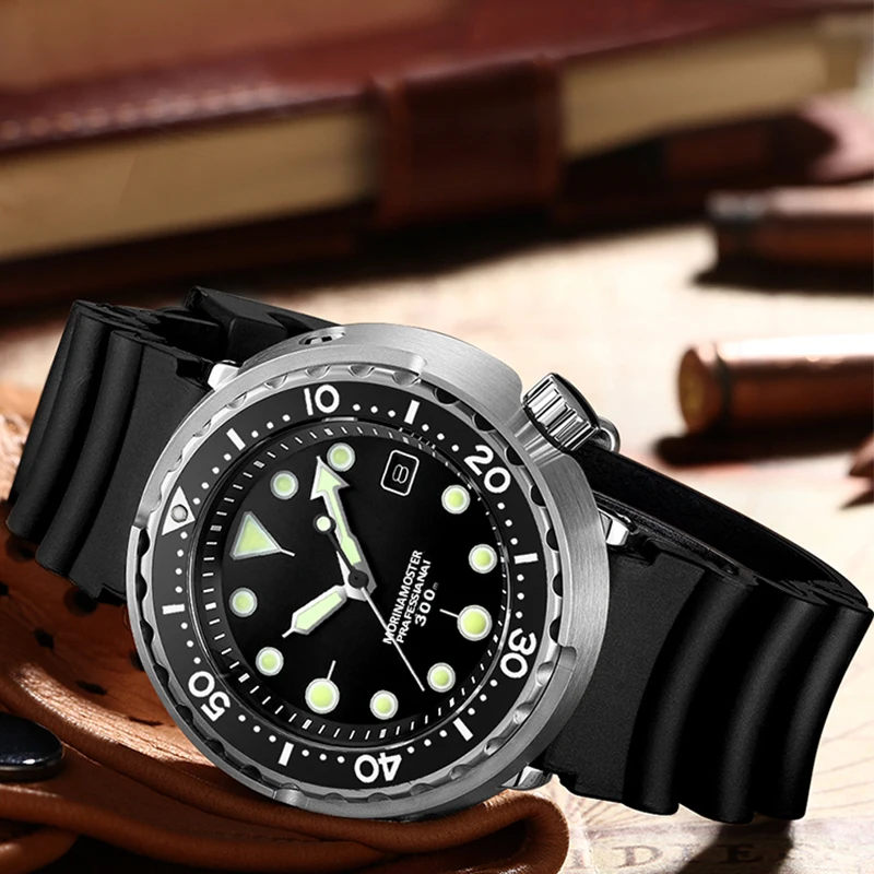 Addies Top Brand Luxury Mechanical Men Watches 300m Diver Ceramic Bezel Sapphire Glass Stainless Steel Luminous Automatic Watch