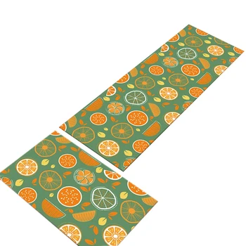 

2 Pcs Fruit Pattern Mats Bath Carpet Floor Mat Home Entrance Doormat Absorbent Bedroom Living Room Floor Mats Kitchen Rugs