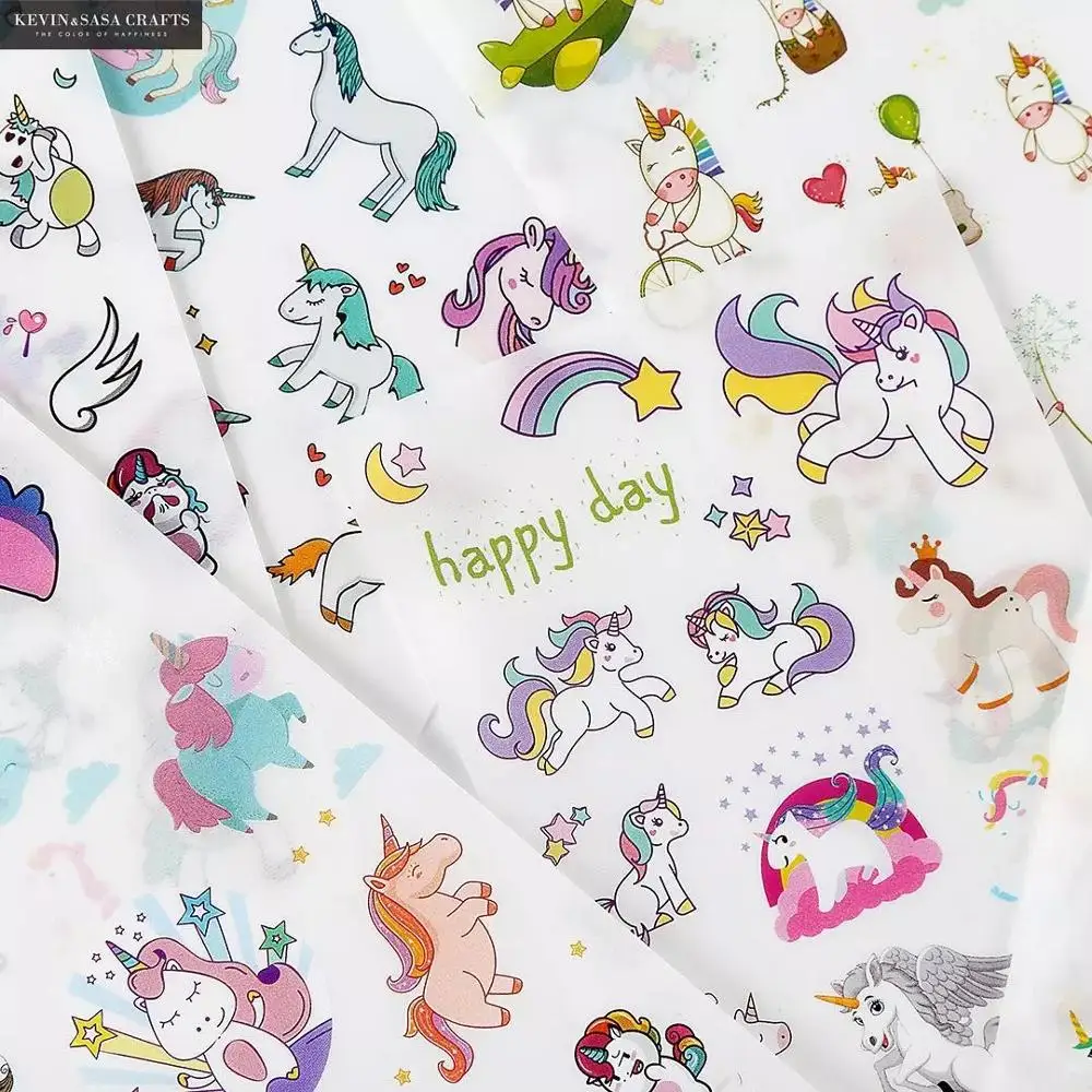 

6Pcs/Set Unicorn Stickers Quality Stationery Sticker Scrapbook Supplies Sticker Tools DIY Gift Back To School Office Accessories