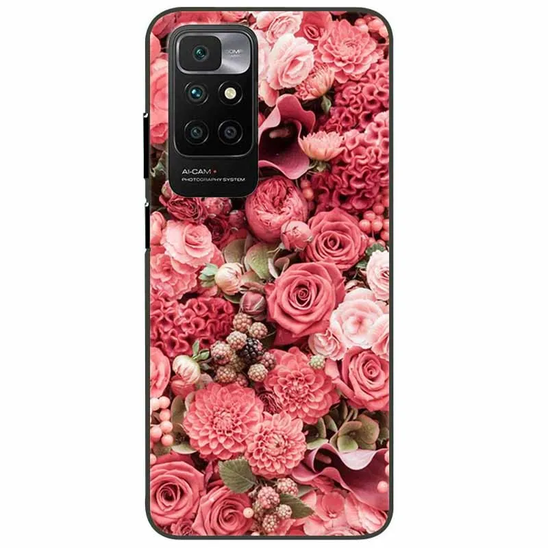 SEAHAI Pelle Cover per Xiaomi Redmi 10 / Redmi 10 2022, Elegante Fiore