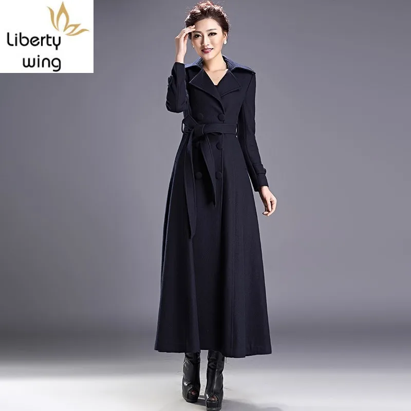 navy wool coat womens