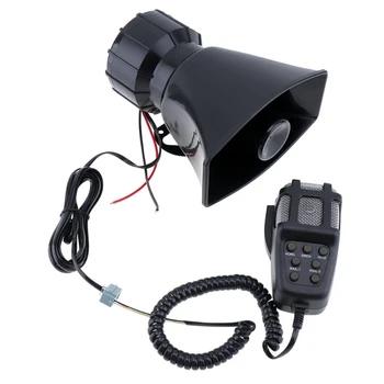 

100W 12V 7 Sounds Super Loud Car Electronic Warning Siren Motorcycle Alarm Horn Firemen Ambulance Speaker Loudspeaker With Mic