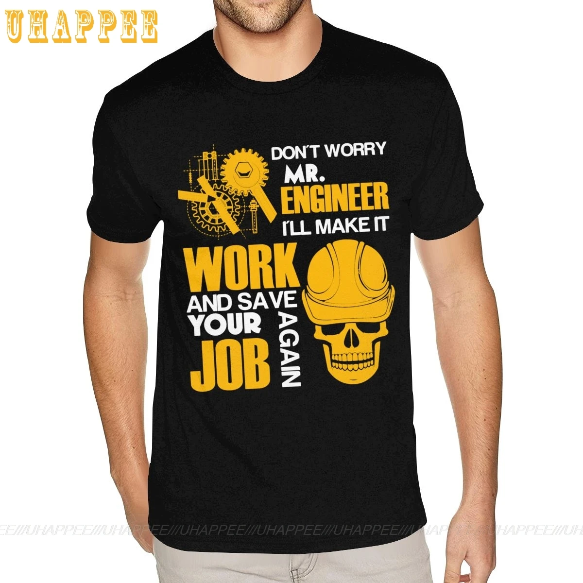 Cheap Custom Engineer 2 Tees Men Printing Short Sleeved Cotton O-neck T Shirts | Мужская одежда