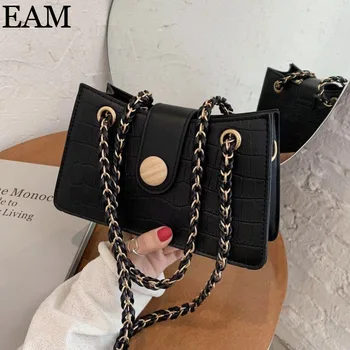 

[EAM] Diamond Lattice PU Leather Crossbody Bags For Women 2020 Branded Shoulder Bag Handbags Trending Luxury Hand Bag 8B038