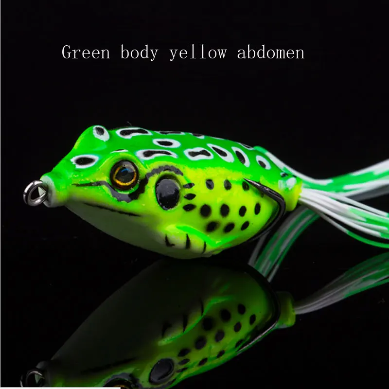 

1PCS 5.5cm 13g Frog Lure Fishing Lures Treble Hooks Top water Ray Frog Artificial Minnow Crank Strong Artificial Soft