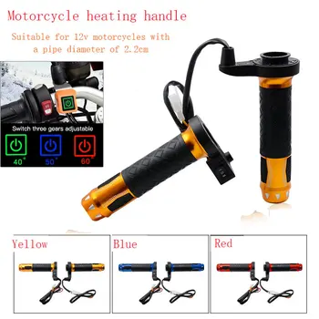 

2Pcs 12V Universal Motorcycle 22mm Electric Heated Grips Scooter Moped Bar Hand Warmer Alloy Adjustable Motor Heated Handle