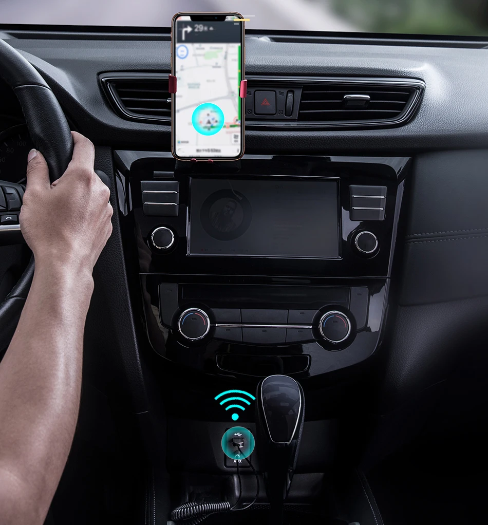 5.0 Carro AUX 3.5mm Bluetooth Adaptador Cabo
