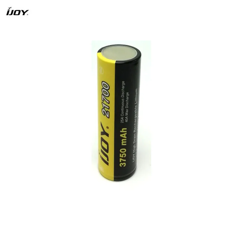 Ijoy 21700 батарея 3750 мАч емкость 3,7 в 40 А высокая дренажная аккумуляторная литиевая батарея для 21700 коробка мод Vape комплект