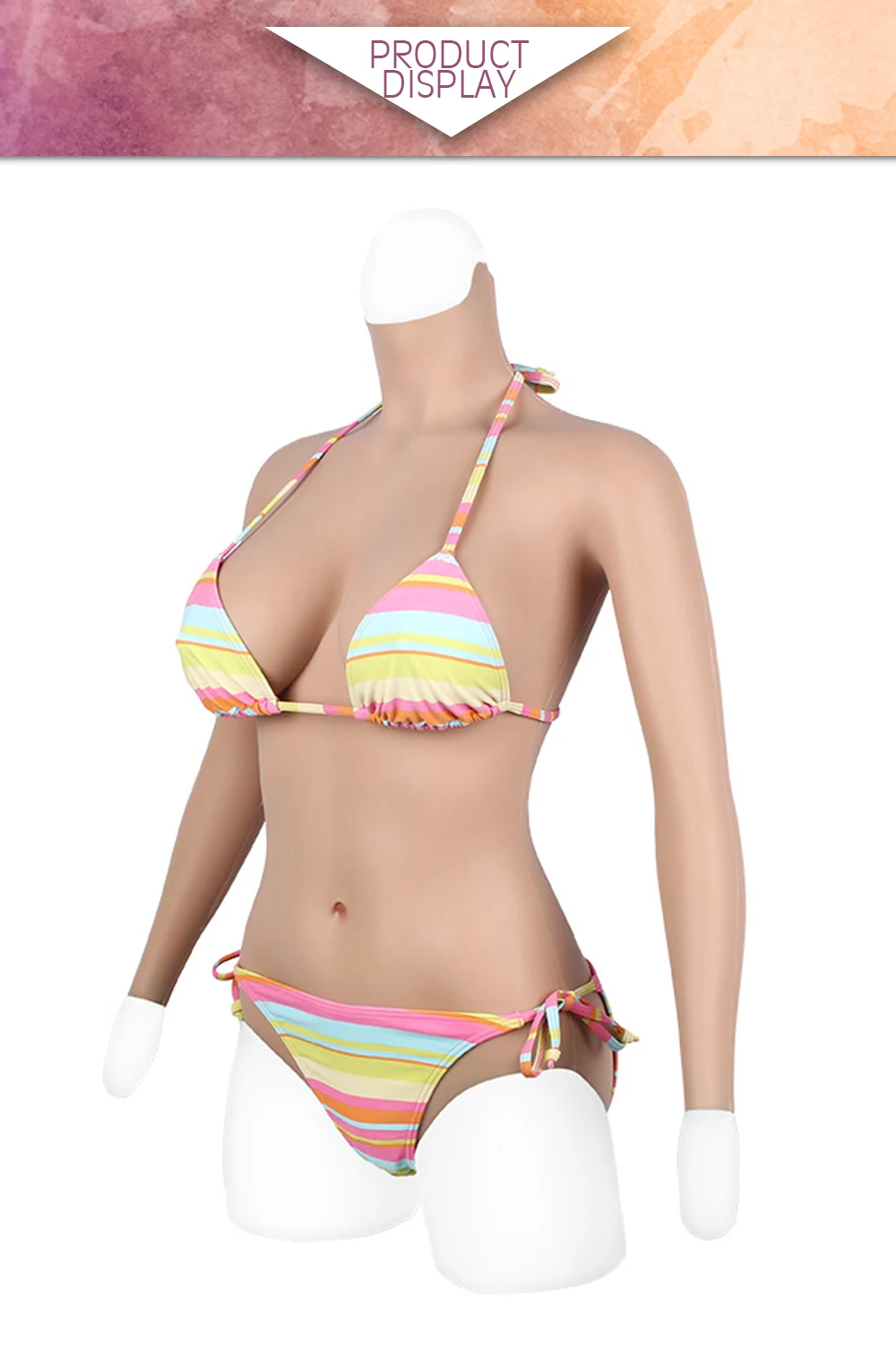 Eyung Artificial Breast Forms Fake Silicone Boobs Vagina Breast Bodysuit  for Crossdresser Drag Queen Transgender Sissy Cosplay (4)