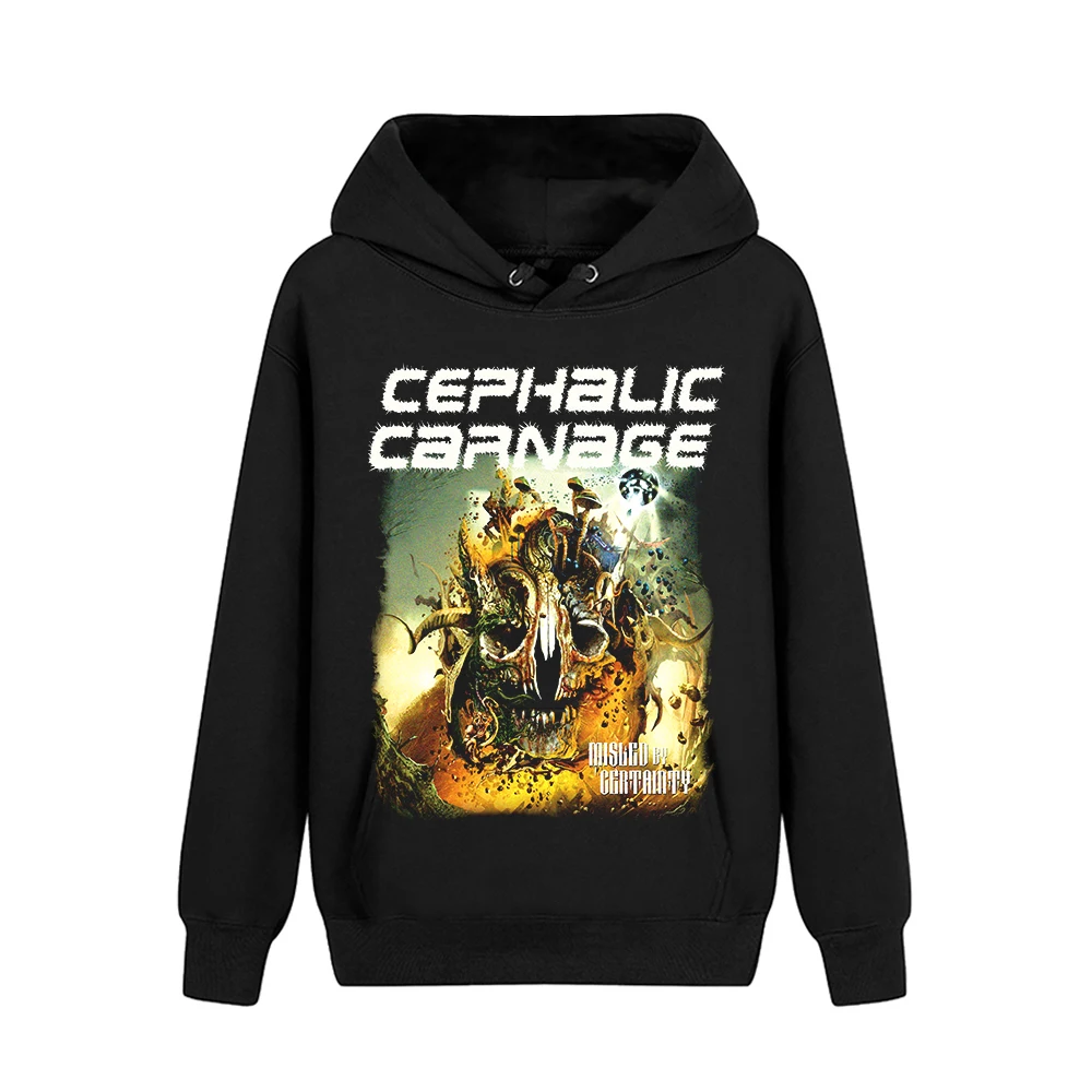 3 дизайна pollover американская группа Cephalic Carnage Толстовка Рок оболочка куртка черные толстовки Панк хеви-метал sudadera флис