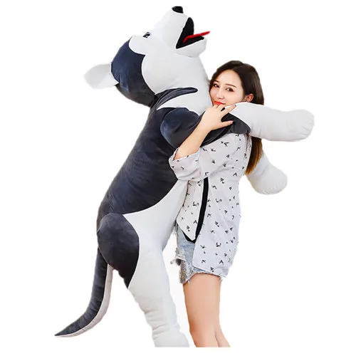 Fancytrader 59`` Giant Plush Husky Toy Stuffed Animal Dog Doll Hugging Pillow Kid Gift Home Deco X`mas Gift 150cm 2 Colors (1)